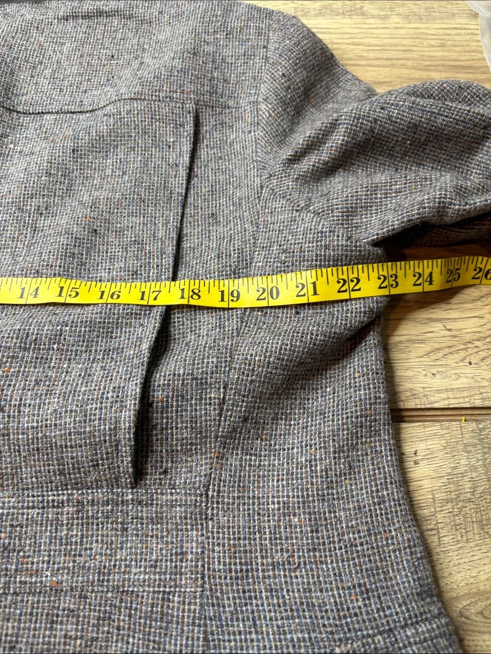 Men's Vintage Pendleton Brown Tweed Blazer with Suede Elbow Patches Size 46